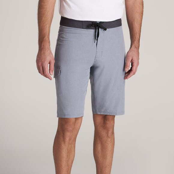 American Tall Board Shorts Men, Harbour Grey Size 34 / Tall - Picture 1 of 3